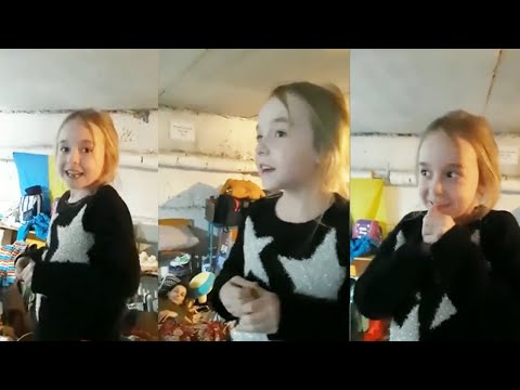 A young Ukrainian girl singing &quot;Let It Go&quot; in a shelter