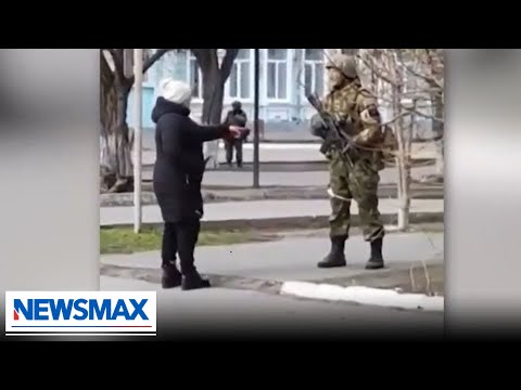 VIDEO: Ukrainian woman confronts Russian soldier who invaded her town | John Bachman Now