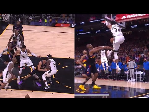 Jrue Holiday GAME WINNING steal on Devin Booker &amp; Giannis Antetokounmpo CRAZY dunk over Chris Paul