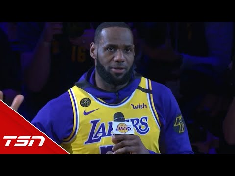 LeBron delivers heartfelt speech in honour of Kobe and the crash victims